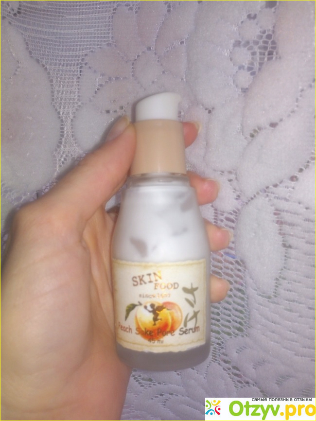 Корейский персиковый серум Skinfood Peach sake pore serum фото3
