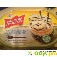 Мороженое Золотой стандарт Пломбир с суфле и шоколадным наполнителем отзывы