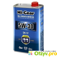 Моторное масло Hi-Gear 5W-30 SM/CF 4 л (синтетика) отзывы