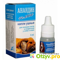 Капли ушные Анандин плюс для лечения отитов и отодектозов у собак и кошек отзывы