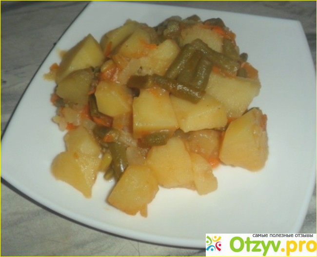 Отзыв о Картошка со стручковой фасолью по-домашнему