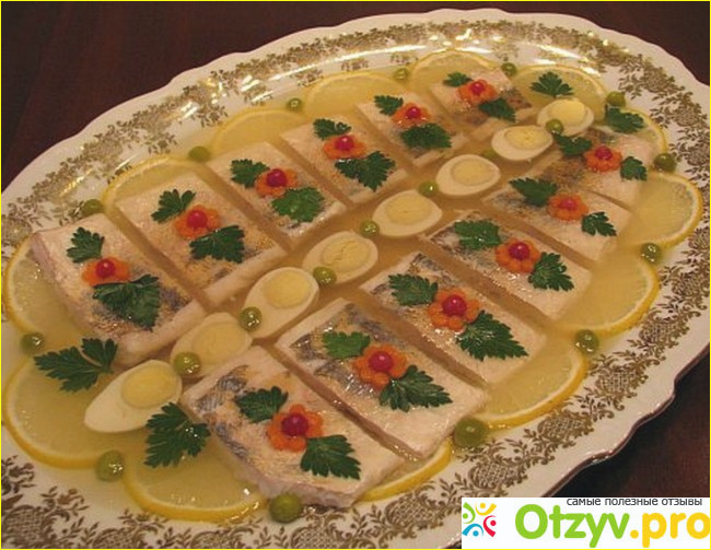 Заливное из морепродуктов.