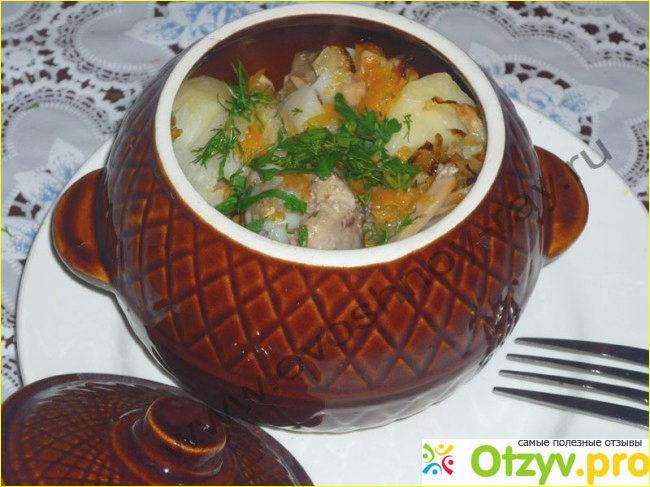 Рецепт приготовления картофеля в горшочках.