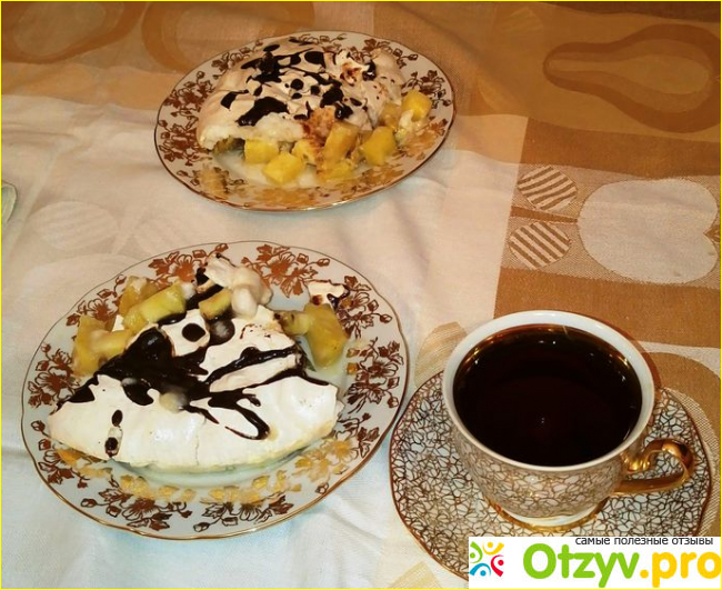 Рецепт №2 Торт-безе Анна Павлова с ананасами.