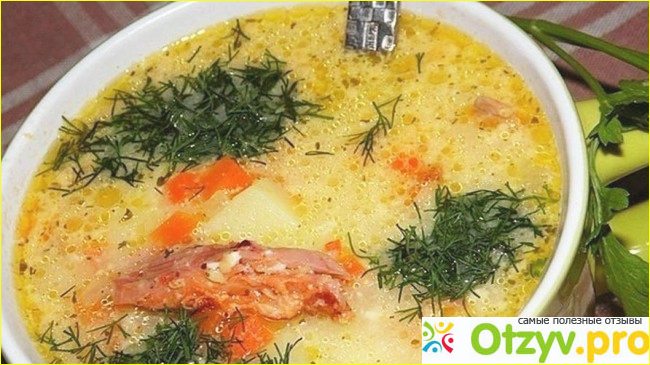 Отзыв о Ароматный супчик с копчёным куриным мясом и плавленным сырком