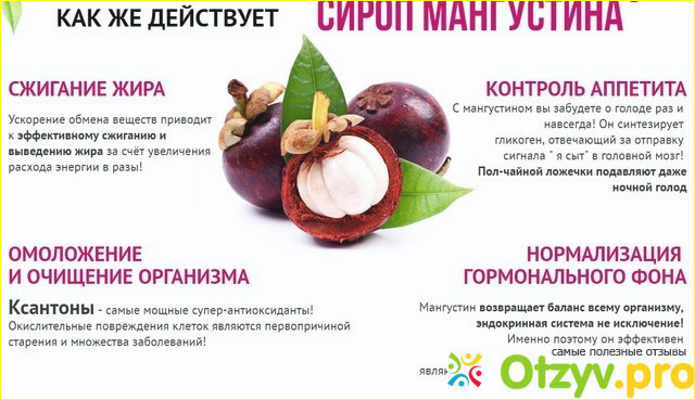 Как же действует Сироп Мангустина: