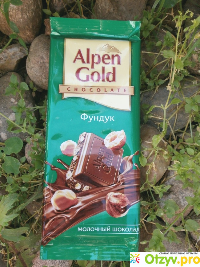 Шоколад Alpen Gold Молочный с дробленым фундуком фото1