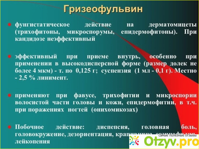 Отзыв о Гризеофульвин