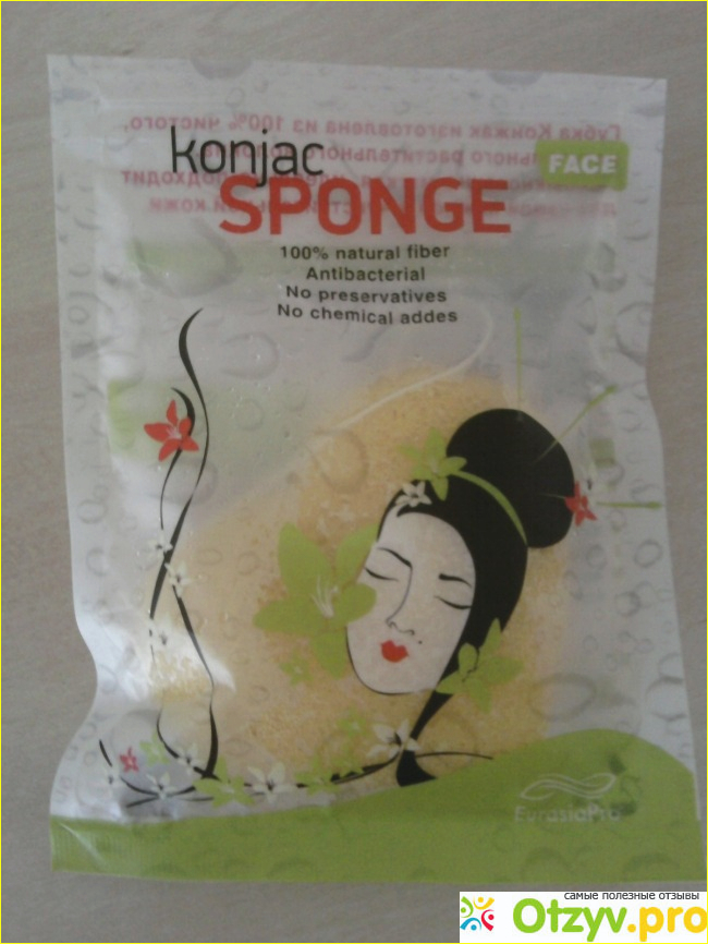 Отзыв о Konjac sponge EurasiaPro (Конжак спонж) для лица