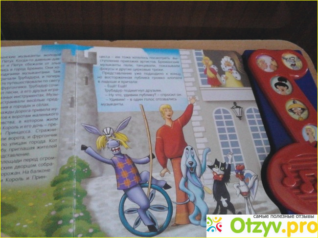 Отзыв о Детская музыкальная книжка "Бременские музыканты" "Азбукварик"