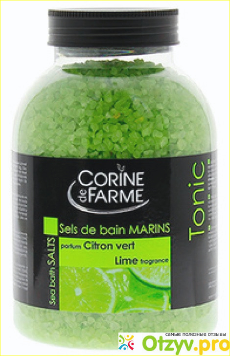 Соль для ванны Sea bath salts Lime Fragrance Corine de Farme фото1