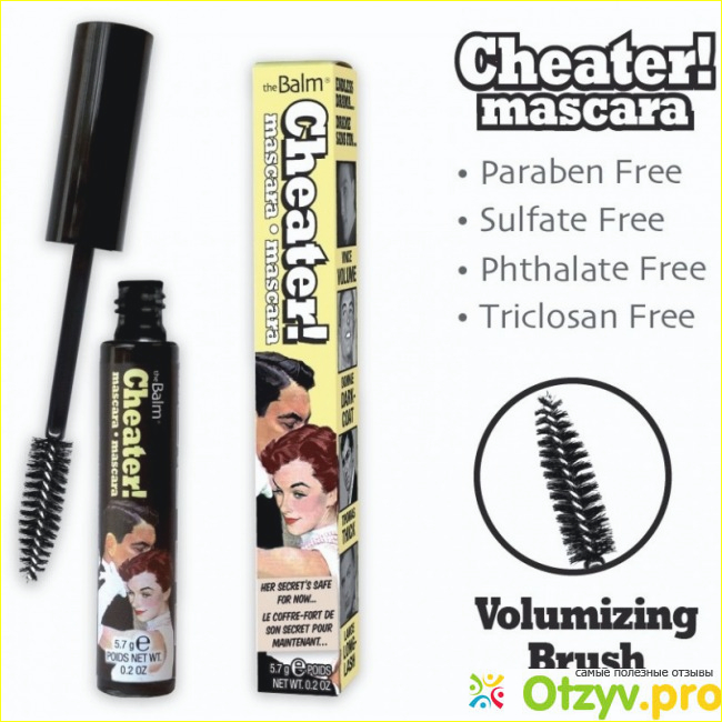 Отзыв о Тушь для ресниц Cheater! ® Black Mascara theBalm