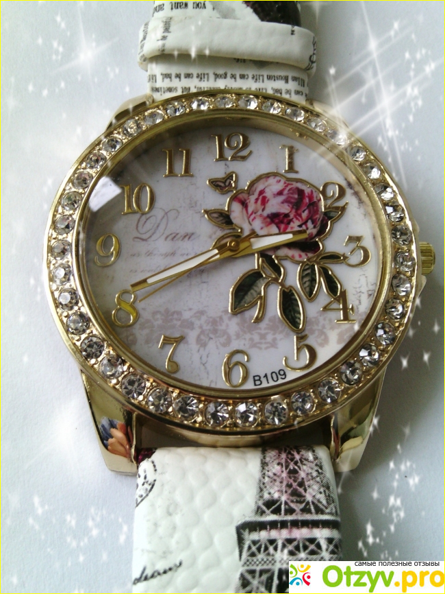 Отзыв о Часы Aliexpress New Fashion Chinese Style Peony Pattern Watch Gilt Digital Quartz Casual Leather Clock Women Dress