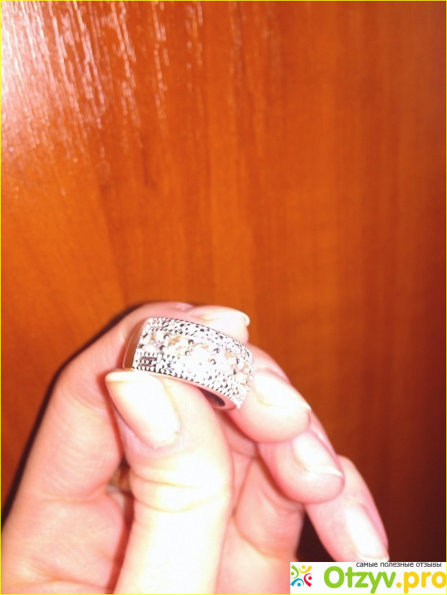 Кольцо из стерлингового серебра с цирконием Алиэкспресс фото3