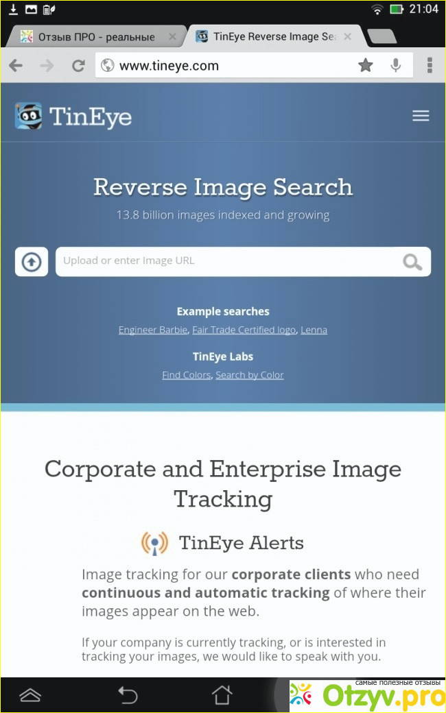 ПОИСКОВАЯ СИСТЕМА TINEYE REVERSE IMAGE SEARCH реальные отзывы