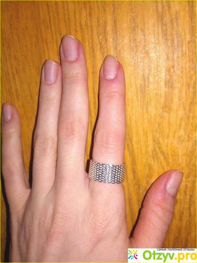 Сетчатое серебряное кольцо Алиэкспресс фото5