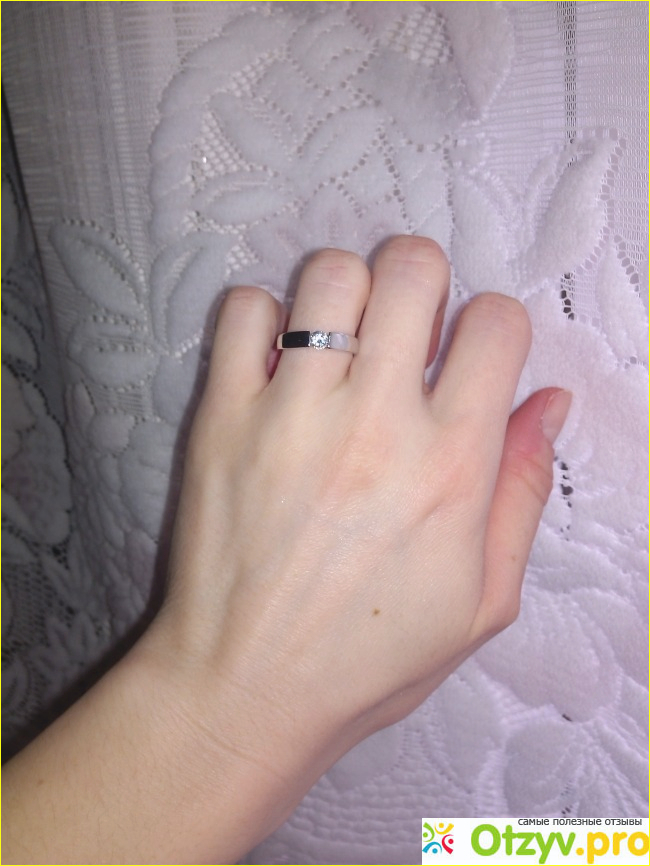 Серебряное кольцо с цирконом Алиэкспресс фото8