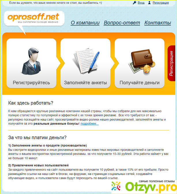  Краткое описание сайта oprosoff.net.
