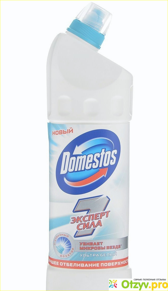 Отзыв о Domestos - мощное антибактериальное химическое, отбеливающее средство Эксперт и сила.