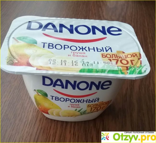 Отзыв о Творожный продукт со вкусом груши и банана "Дanon"