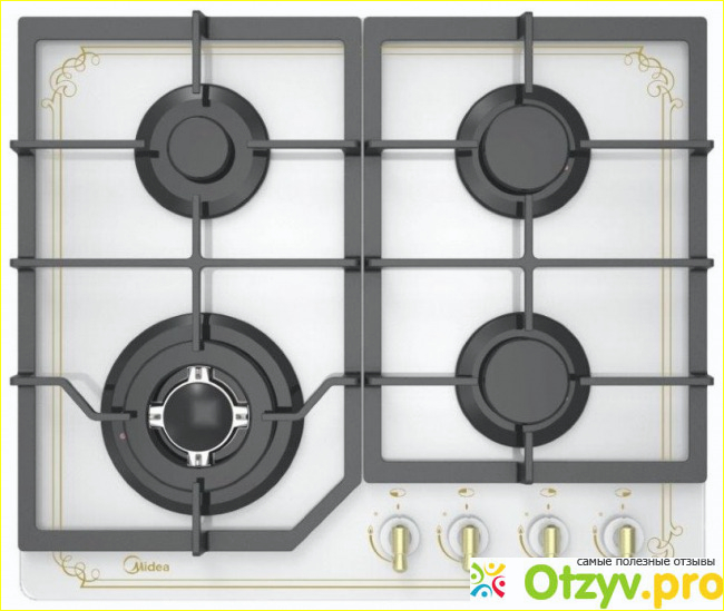 Встраиваемая газовая варочная панель Midea Q 402 GFD-RW фото2
