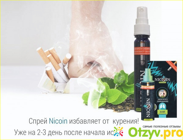 Спрей для борьбы с курением nicoin. Описание средства