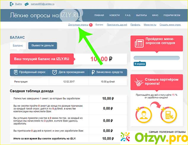 Отзыв о Izly ru отзывы о сайте