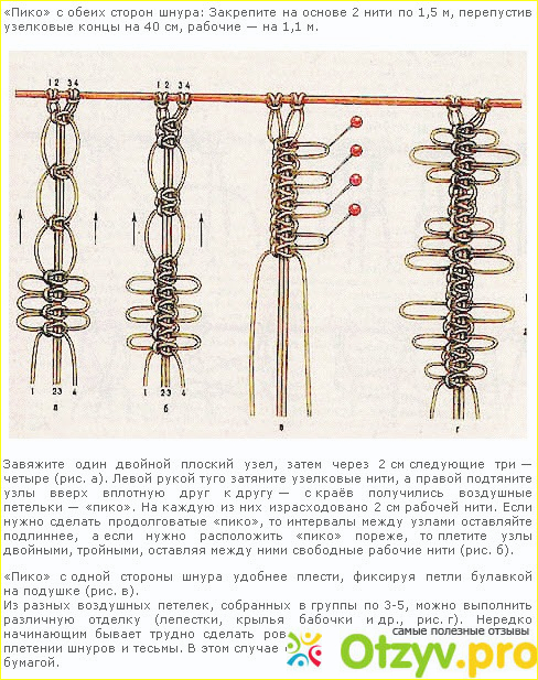 Техники плетения макраме.