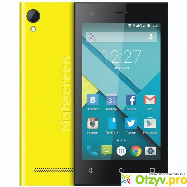 Отзыв о Highscreen Pure J, Yellow