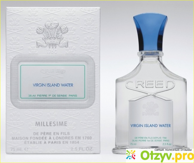 Композиция и пирамида аромата Virgin Island Water Creed.