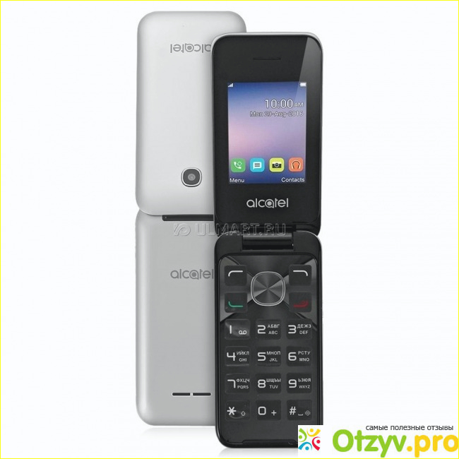 Описание внешнего вида и дизайна мобильного телефона Alcatel OT-2051D White.