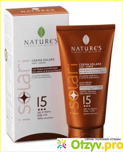 Отзыв о Защита от солнца Крем от солнца SPF-15 Sun Wellbeing Nature\'s