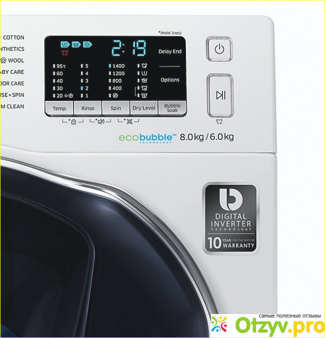 Отзыв о Стиральная машина с сушкой Samsung WD 80 K 5410 OS/LP