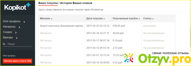 Сайт kopikot.ru для возврата денег от покупок фото2
