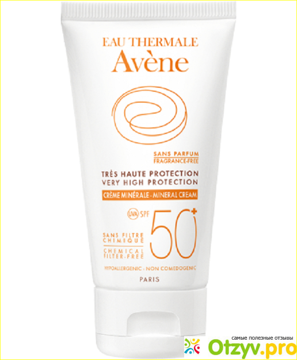 Avene Солнцезащитный крем SPF 50 с минеральным фото3