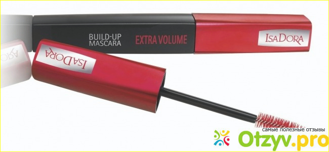 Описание туши для ресниц Isadora build-up mascara extra volume.