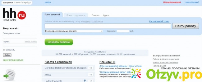 Мое знакомство с сайтом по поиску работы HH.RU