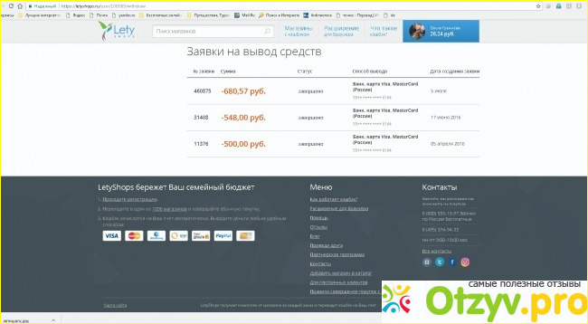 Отзыв о Отзывы letyshops