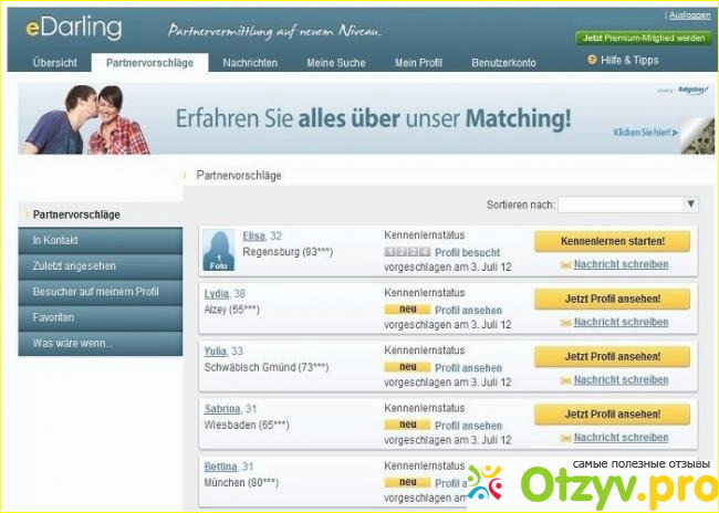 eDarling - больше подходит для знакомства за рубежом