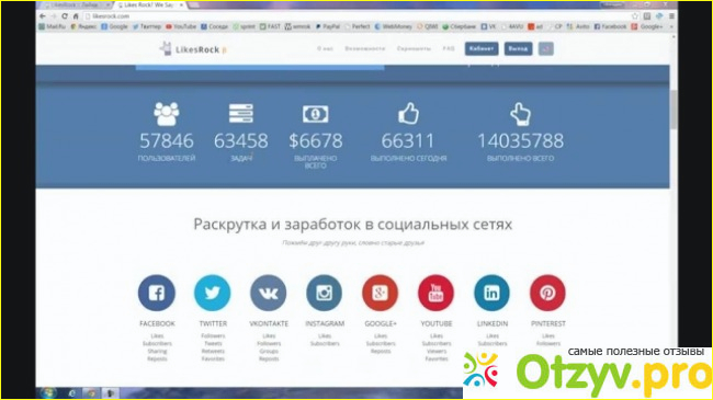 Продвигаем свои профили в социальных сетях на проекте likesRock