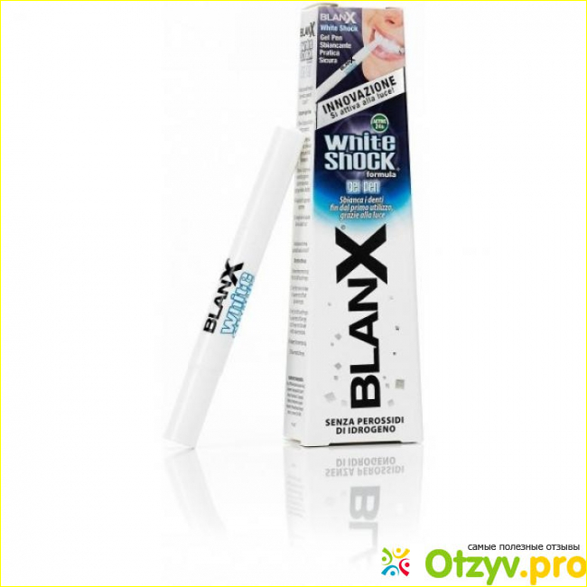 Что собой представляет карандаш Blanx white shock gel pen?