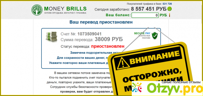 Даже не думайте пробовать заработать деньги на проекте Money Brills