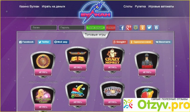 Обзор казино и игровых автоматов Вулкан