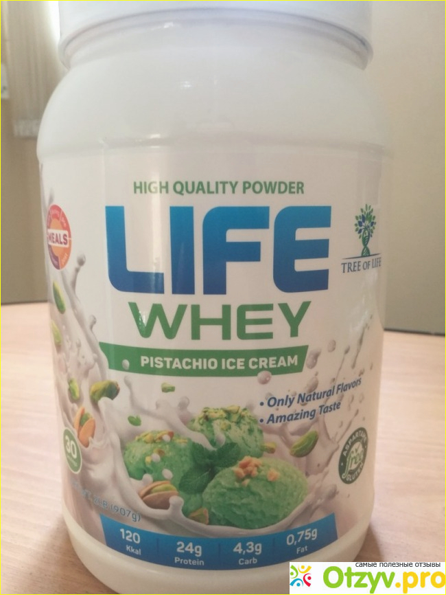 Отзыв о Сывороточный протеин с казеиновой матрицей Life Whey Pistachio ice cream 2lb