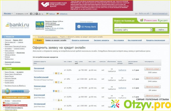 Полезнейший портал www.banki.ru