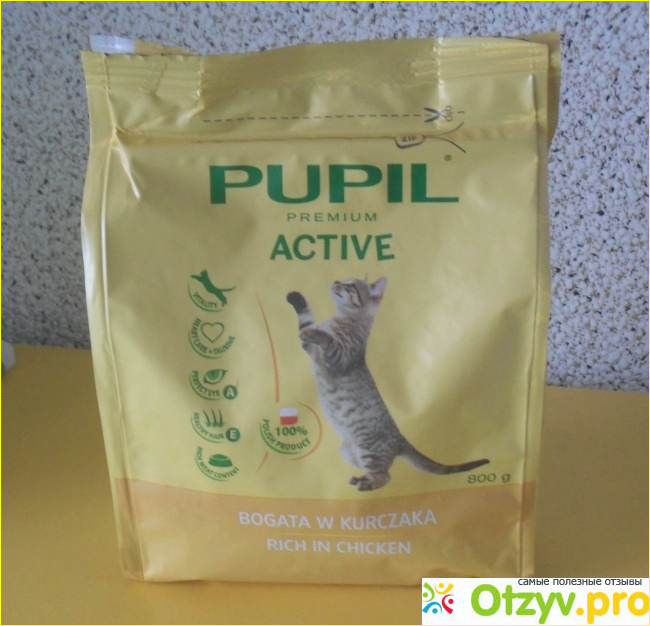 Отзыв о Сухой корм для кошек Pupil Active