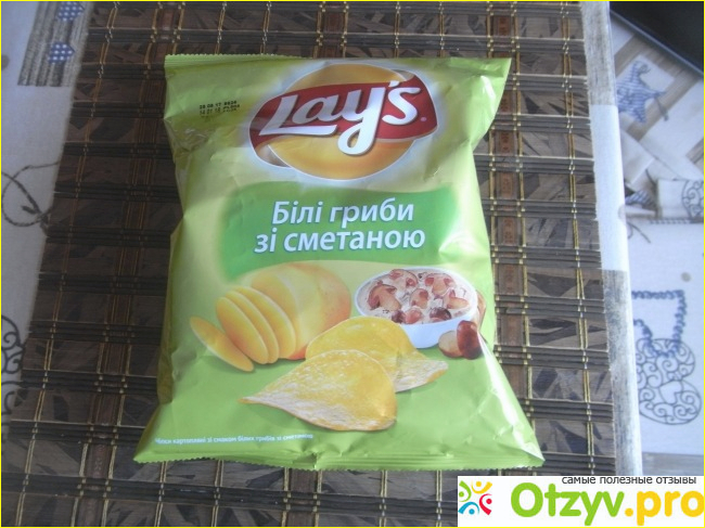 Отзыв о Чипсы Lays белые грибы и сметана