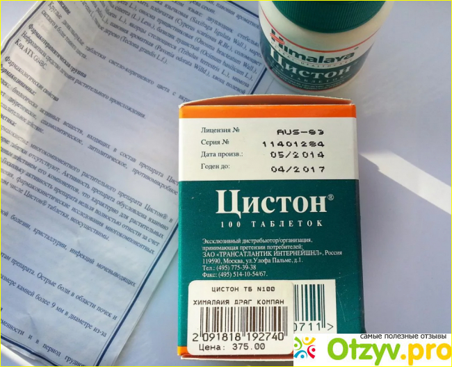 Инструкция по применению препарата Цистон.