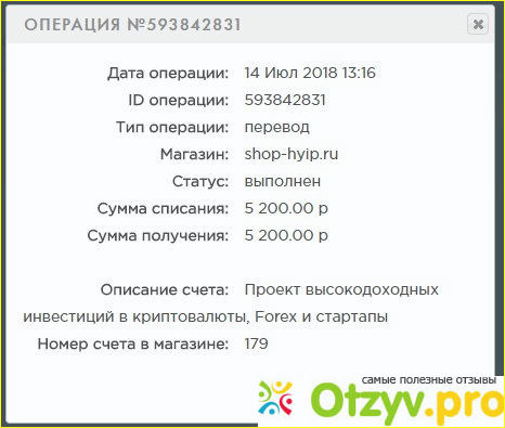 Отзыв о Shop-hyip.ru кидают людей