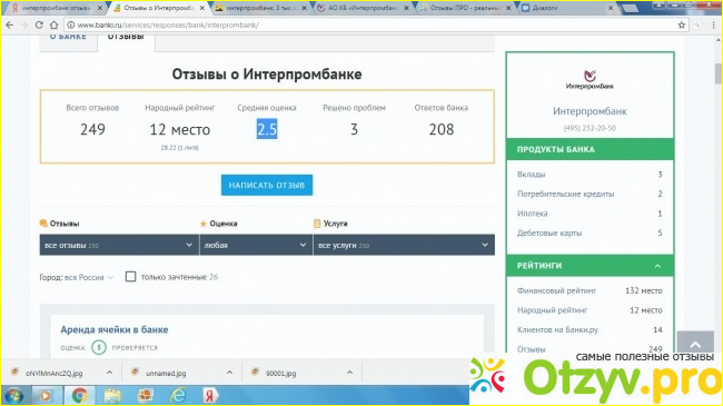 Отзыв о Интерпромбанк отзывы клиентов по кредитам